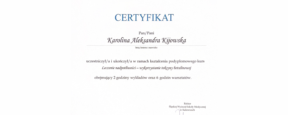 karolina-kijowska_certyfikat_leczenie-nadpotliwosci