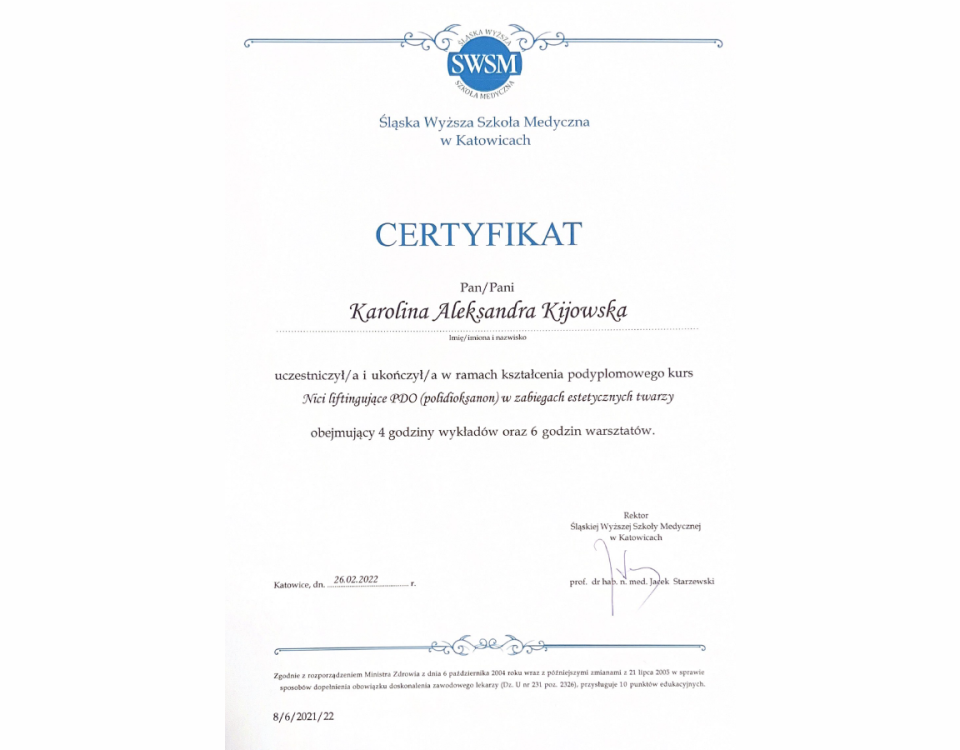 karolina-kijowska_certyfikat_nici-liftingujace-PDO