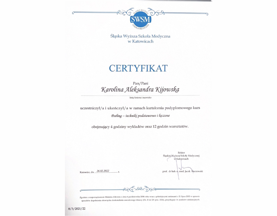 karolina-kijowska_certyfikat_peeling