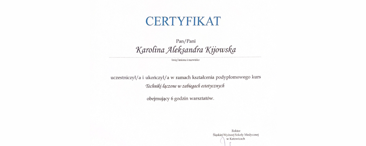 karolina-kijowska_certyfikat_techniki-laczone-w-zabiegach-estetycznych